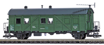 [Osobní vozy] → [Spěšné a osobní] → [2-osé pomocné MCi] → 34004: pomocný osobní vůz do pracovního vlaku zelený s šedou střechou a anténou