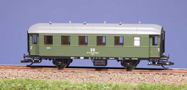 [Osobní vozy] → [Spěšné a osobní] → [2-osé průchozí typ Bi/Ci] → 50021: zelený s šedou střechou 2. tř.
