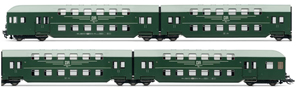[Osobní vozy] → [Patrové] → [DB 13] → HN9505: zelená s šedou střechou, čtyřdílná jednotka