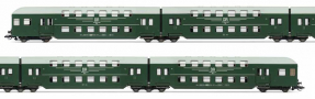 [Osobní vozy] → [Patrové] → [DB 13] → HN9524: čtyřdílná patrová jednotka zelená s šedou střechou