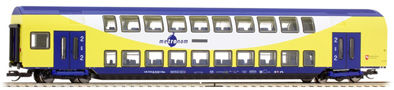 [Osobní vozy] → [Patrové] → [4-osé] → 01665 E: modrý-žlutý-bílý „metronom“ 2. tř.