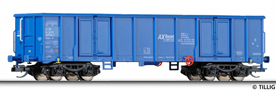 [Nákladní vozy] → [Otevřené] → [4-osé Eas] → 15252: vysokostěnný nákladní vůz modrý „AX-Benet“