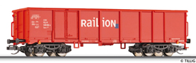 [Nákladní vozy] → [Otevřené] → [4-osé Eas] → 15254: vysokostěnný nákladní vůz červený „Railion“