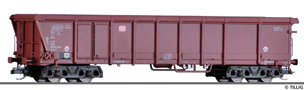 [Nákladní vozy] → [Otevřené] → [4-osé Eas] → 15721: vysokostěnný nákladní vůz červenohěndý s rolovací střechou