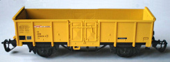 [Nákladní vozy] → [Otevřené] → [2-osé Es] → 500255: otevřený nákladní vůz žlutý „Wiebe“