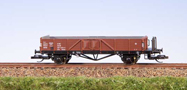 [Nákladní vozy] → [Otevřené] → [ostatní] → 62050: červenohnědý s brzdařkou plošinou typ „Linz“