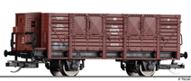 [Nákladní vozy] → [Otevřené] → [ostatní] → 502498: otevřený nákladní vůz červenohnědý lořený uhlím