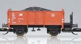 [Nákladní vozy] → [Otevřené] → [2-osé O] → 65190: červenohnědý s brzdařskou plošinou a nákladem uhlí