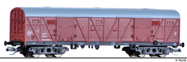 [Nákladní vozy] → [Kryté] → [4-osé kryté Bromberg] → 15116: krytý nákladní vůz červenohnědý s šedou střechou