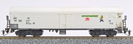 [Nákladní vozy] → [Kryté] → [4-osé chladicí] → 15314: nákladní chladící vůz bílý s černým pojezdem „Wernesgruner Pils“