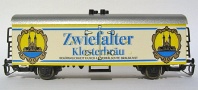 [Nákladní vozy] → [Kryté] → [2-osé chladicí, pivní a reklamní] → TB-1049: krémový/žlutý se stříbrnou střechou ″Zwiefalter Klosterbräu″