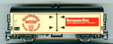 [Nákladní vozy] → [Kryté] → [2-osé chladicí, pivní a reklamní] → 500162: krémový s černou střechou ″Germania 2″