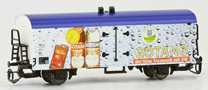 [Nákladní vozy] → [Kryté] → [2-osé chladicí, pivní a reklamní] → 500424: bílý s modrou střechou ″GOTANO″