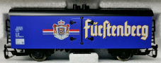 [Nákladní vozy] → [Kryté] → [2-osé chladicí, pivní a reklamní] → 500260: nákladní chladící vůz modrý s černou střechou „Fürstenberg“