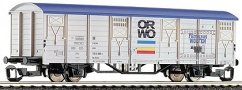 [Nákladní vozy] → [Kryté] → [2-osé Gbs] → 14187: krytý nákladní vůz bílý s modrou střechou „ORWO“