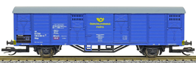 [Nákladní vozy] → [Kryté] → [2-osé Gbs] → 41120: krytý nákladní vůz modrý s šedou střechou „Československá pošta“