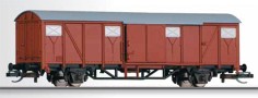 [Nákladní vozy] → [Kryté] → [2-osé Gbs] → 01582: krytý nákladní vůz červenohnědý s šedou střechou