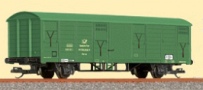 [Nákladní vozy] → [Kryté] → [2-osé Gbs] → 500882: krytý nákladní vůz zelený „Güterexpresszug II”