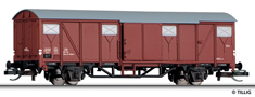 [Nákladní vozy] → [Kryté] → [2-osé Gbs] → 17156: krytý nákladní vůz červenohnědý s šedou střechou