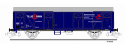[Nákladní vozy] → [Kryté] → [2-osé Gbs] → 501354: krytý nákladní vůz modrý s šedou střechou „Spielwarenmesse Nürnberg 2015“