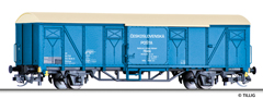 [Nákladní vozy] → [Kryté] → [2-osé Gbs] → 17166: krytý nákladní vůz modrý s šedou střechou „ČESKOSLOVENSKÁ POŠTA“