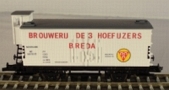 [Nákladní vozy] → [Kryté] → [2-osé chladicí] → 4793: krémový s šedou střechou „3 Hufeisen aus Breda”