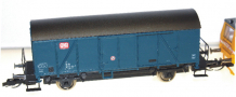 [Nákladní vozy] → [Kryté] → [2-osé Gs] → 254: krytý nákladní vůz oceánově modrý s černou střechou