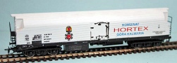 [Nákladní vozy] → [Kryté] → [4-osé chladicí Mk4] → 4044-1: bílý s bílou střechou „HORTEX”