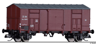 [Nákladní vozy] → [Kryté] → [2-osé F] → 14882: krytý nákladní vůz červenohnědý s černou střechou