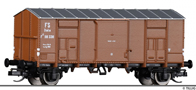 [Nákladní vozy] → [Kryté] → [2-osé F] → 14890: krytý nákladní vůz hnědý s šedou střechou