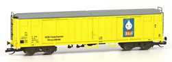 [Nákladní vozy] → [Kryté] → [4-osé ostatní] → 23157: krytý nákladní vůz žlutý s reklamou „fit“