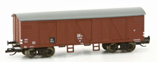 [Nákladní vozy] → [Kryté] → [4-osé ostatní] → 23260: krytý nákladní vůz červenohnědý s šedou střechou