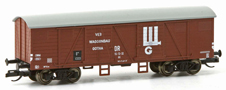 [Nákladní vozy] → [Kryté] → [4-osé ostatní] → 23265: krytý nákladní vůz červenohnědý s šedou střechou „Waggonbau Gotha“