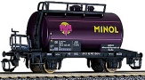 [Nákladní vozy] → [Cisternové] → [2-osé Z52] → 14403: cisternový vůz fialový s černým rámem „MINOL“
