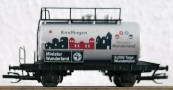 [Nákladní vozy] → [Cisternové] → [2-osé Z52] → 501424: kotlový vůz stříbrný s reklamním potiskem „5000 Tage Wunderland - Knuffingen”