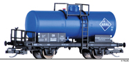 [Nákladní vozy] → [Cisternové] → [2-osé R (JATT)] → 95862: kotlový vůz modrý  s logem „BV ARAL“