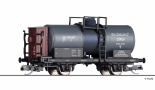 [Nákladní vozy] → [Cisternové] → [2-osé R (JATT)] → 95875: kotlový vůz tmavě šedý s brzdařskou budkou „E. Scheller & Cie, Zürich“