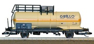 [Nákladní vozy] → [Cisternové] → [2-osé na chemikálie] → 5115: krémová s oranžovým pruhem „Grillo“