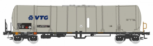 [Nákladní vozy] → [Cisternové] → [4-osé s lávkou Zacns 98] → 96200004: kotlový vůz šedý s logem „VTG“