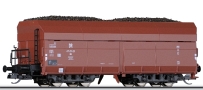 [Nákladní vozy] → [Samovýsypné] → [4-osé OOt (Wap)] → 501602: nákladní samovýsypný vůz červenohnědý s nákladem uhlí, set 4 vozů