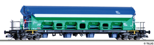[Nákladní vozy] → [Samovýsypné] → [4-osé Facs] → 15358: samovýsypný vůz v barevné kombinacei zelená-modrá