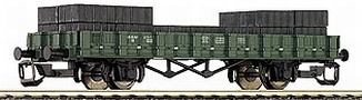 [Nákladní vozy] → [Nízkostěnné] → [2-osé Rm] → 14654: zelený do stavebního vlaku s nákladem briket