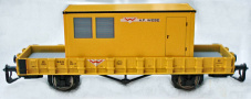 [Nákladní vozy] → [Nízkostěnné] → [2-osé Rm] → 500163: žlutý s nákladem kontejneru ″Wiebe″