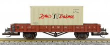 [Nákladní vozy] → [Nízkostěnné] → [2-osé Rm] → 501798: nízkostěnný nákladní vůz červenohnědý s kontejnerem „Zeuke TT Bahnen“