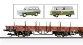 [Nákladní vozy] → [Nízkostěnné] → [2-osé Ks] → 501196: nízkostěnný nákladní vůz červenohnědý s nákladem
