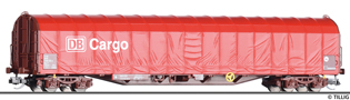 [Nákladní vozy] → [Nízkostěnné] → [4-osé s plachtou Rils] → 15751: nákladní vůz červenohnědý s červenou plachtou „DB Cargo“