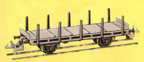 [Nákladní vozy] → [Nízkostěnné] → [2-osé plošinové ostatní] → 159/84: plošinový nákladní vůz s klanicemi, bez popisu