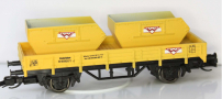 [Nákladní vozy] → [Speciální] → [Ostatní] → 424: nízkostěnný pracovní vůz žlutý s kontejnery na stavební suť