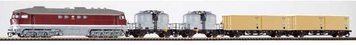 [Soupravy] → [S lokomotivou] → 47010: set dieselové lokomotivy BR 130 a čtyř nákladních vozů