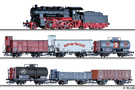 [Soupravy] → [S lokomotivou] → 01446 E: set parní lokomotivy BR 56 a šesti nákladních vozů